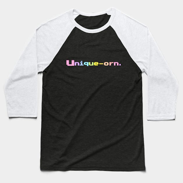 Unique-orn. Baseball T-Shirt by moonlitdoodl